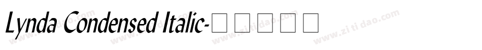 Lynda Condensed Italic字体转换